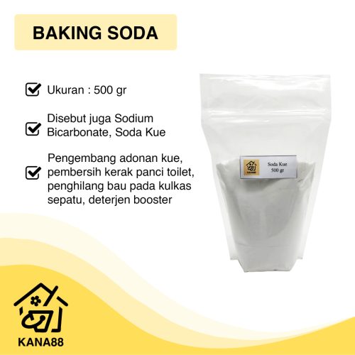 Baking Soda 500 Gram Food Grade Soda Kue Natrium Bikarbonat Sodium Bicarbonate Pembersih Mesin Cuci