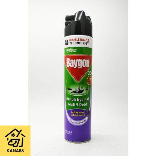 Baygon 600ml Aerosol Spray Obat Semprot Pembasmi Nyamuk Serangga Harum Wangi
