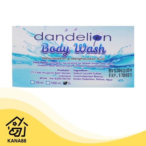Body Wash Dandelion Jerigen 5 Liter Light Blue Sabun Badan Mandi