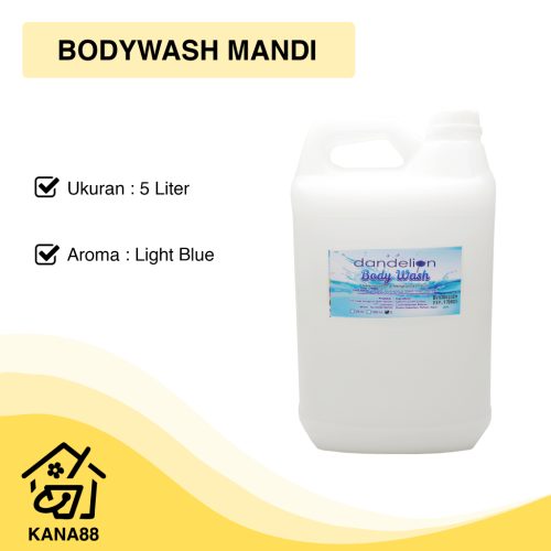 Body Wash Dandelion Jerigen 5 Liter Light Blue Sabun Badan Mandi