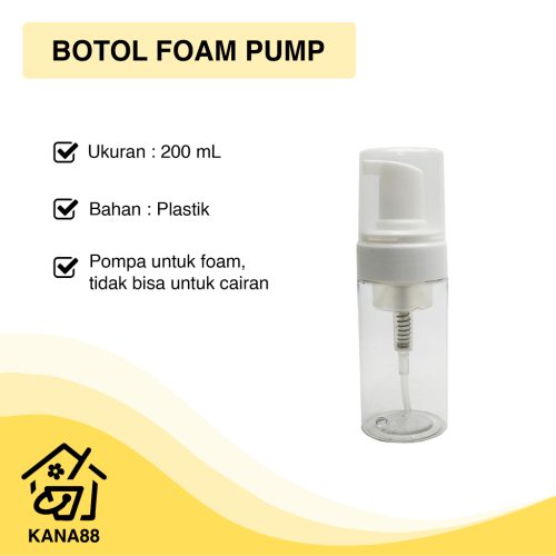 Botol Foam Pump 200mL Plastik Foam Spray Bottle Mini Sprayer