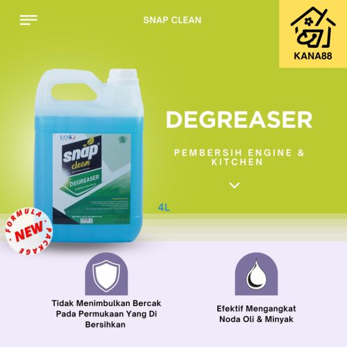 Degreaser Snap Clean 4L Pembersih Noda Minyak Dapur Oli Engine