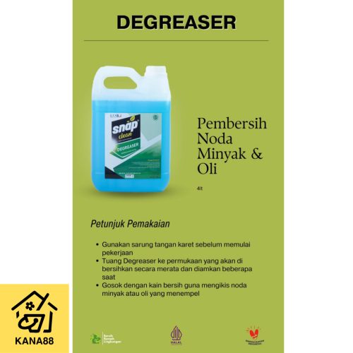 Degreaser Snap Clean 4L Pembersih Noda Minyak Dapur Oli Engine