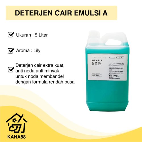 Deterjen Cair Emulsi A Sonvel Jerigen 5 Liter Lily Anti Noda Minyak