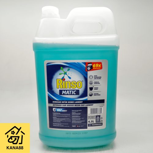 Deterjen Cair Rinso Matic Jerigen 4.5 Liter Sabun Cuci Baju Original