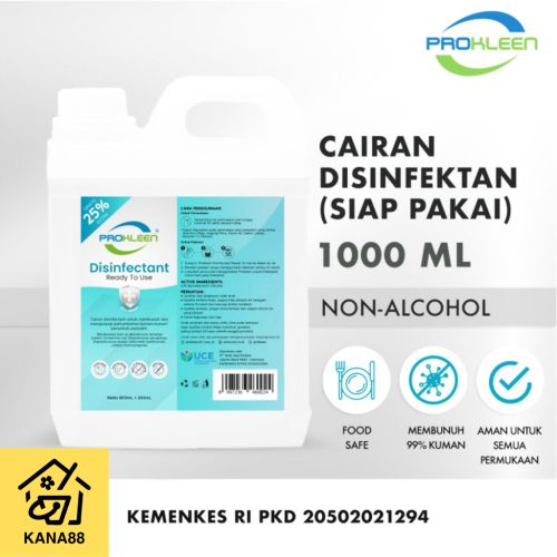 Disinfektan Prokleen 1 Liter Disinfectant Cairan Antiseptik Siap Pakai
