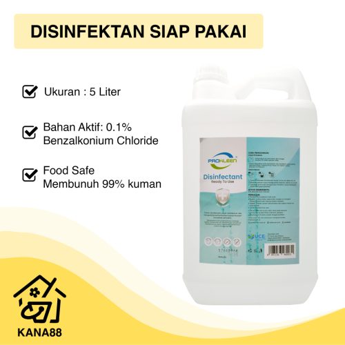 Disinfektan Prokleen 5 Liter Disinfectant Cairan Antiseptik Siap Pakai