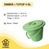 Ember 4GL Summo Timba 15 Liter Kualitas Premium + Tutup Gagang Pail Bucket