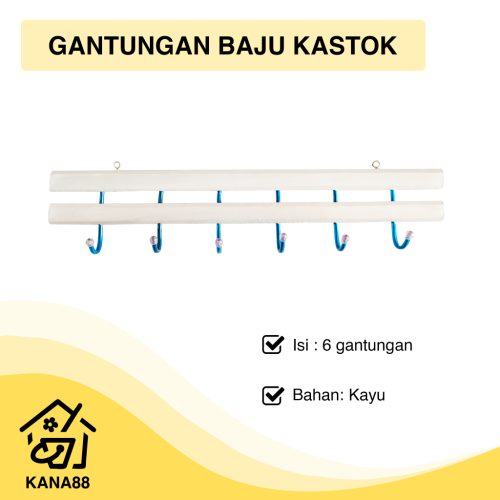 Gantungan Kastok Baju Kayu Dragon Isi 6 Mata Hanger