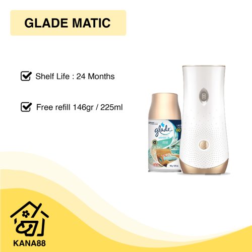 Glade Matic Set + Refill 225ml Pengharum Ruangan Otomatis Air Freshner