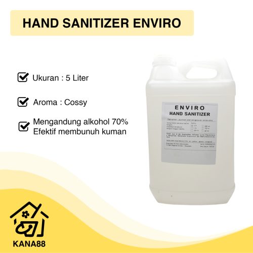Hand Sanitizer Enviro Jerigen 5 Liter Antiseptik Tangan Original Murah