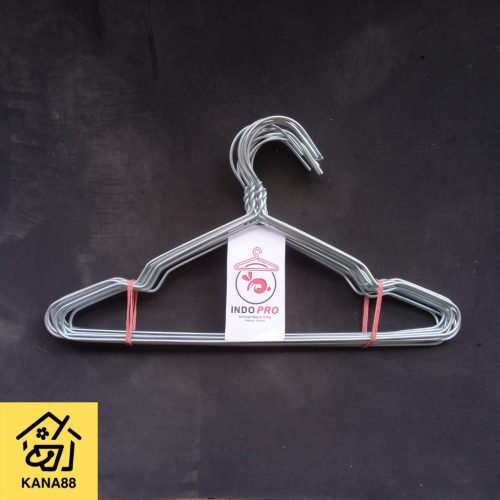 Hanger Baju INDOPRO Gantungan Pakaian Besi Tebal 12 pcs/set Murah