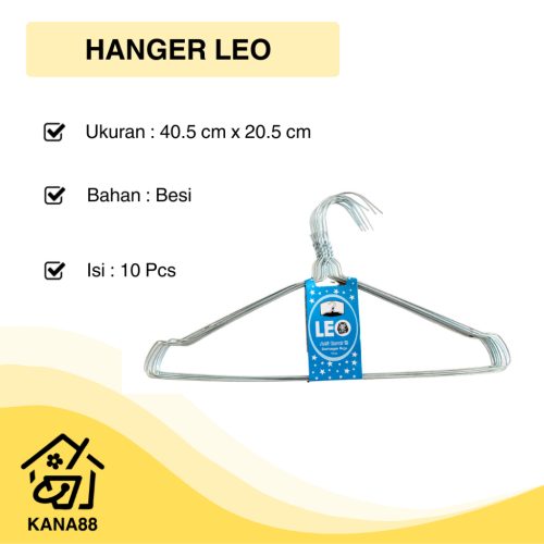 Hanger Baju LEO Gantungan Pakaian Besi 10 pcs/set Murah