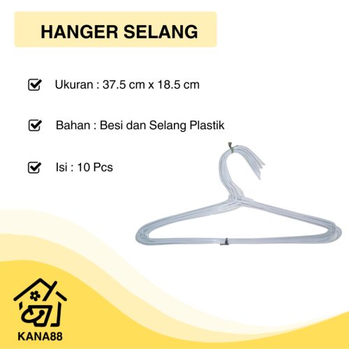 Hanger Baju Selang Gantungan Pakaian Besi 10 pcs/set Murah