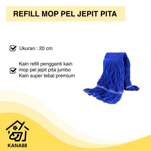 Kain Refill Mop Pel Jepit Pita Jumbo Dragon Kain Super Tebal Premium