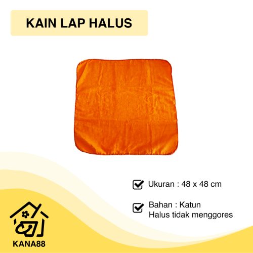 Kain lap Halus Katun Super Lembut Anti Gores Orange Serbaguna