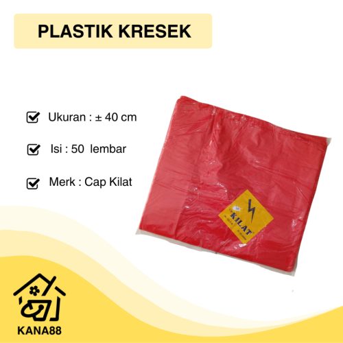 Kantong Plastik Kresek Asli Cap Kilat Murah Ukuran 40cm