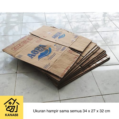 Kardus Bekas Standar Aqua Ukuran Seragam Cardboard Box Storage Container