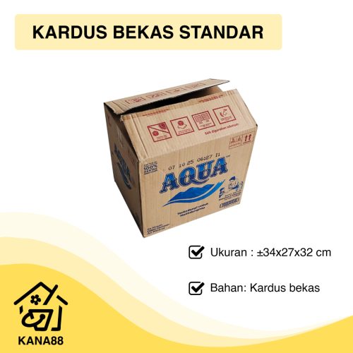 Kardus Bekas Standar Aqua Ukuran Seragam Cardboard Box Storage Container