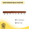 Kastok Kayu Isi 8 Gantungan Baju Coklat Hanger Pakaian