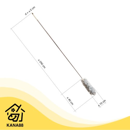 Kemoceng Microfibre Flexible Panjang Aluminium Alat Pembersih Debu