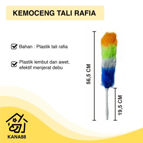Kemoceng Plastik Tali Rafia Dragon Sulak Bulu Plastik Pembersih Debu Dust Cleaner