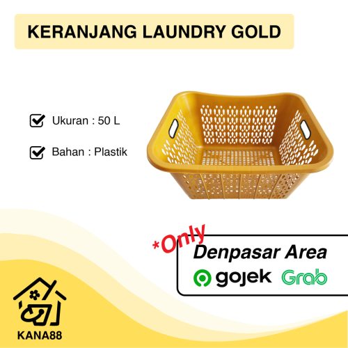 Keranjang Gold VTR 50 Liter Keranjang Baju Besar Plastik Serbaguna