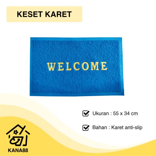 Keset Karet Welcome Karpet Mie Bihun PVC Anti Slip