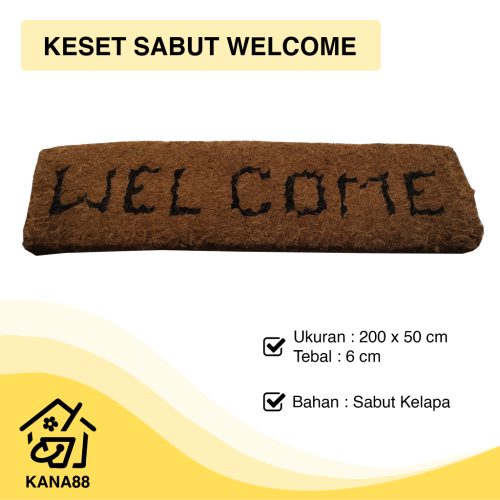 Keset Sabut Welcome 200cm Super Tebal Bahan Sabut Kelapa Premium