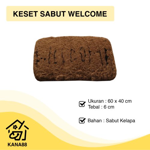 Keset Sabut Welcome 60cm Super Tebal Bahan Sabut Kelapa