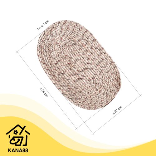 Keset Sumbu Oval Baggon Dacron Jahit Anyam Spiral Padat Tebal