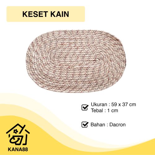 Keset Sumbu Oval Baggon Dacron Jahit Anyam Spiral Padat Tebal