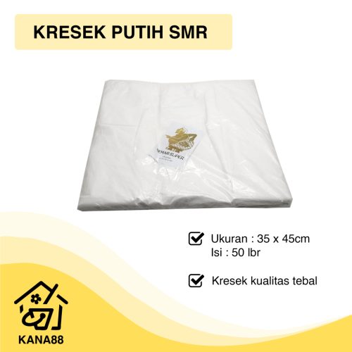Kresek Supersemar Putih Ukuran 32 x 59 cm Ketebalan 0.3mm Premium Plastic Bag