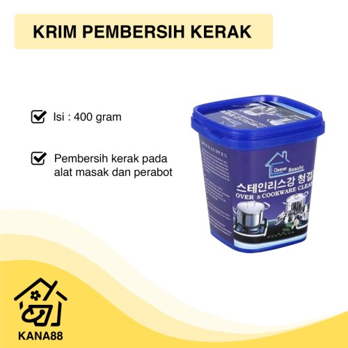 Krim Pembersih Kerak Panci Stainless Aluminium Besi 400gr Degreaser Pembersih Karat
