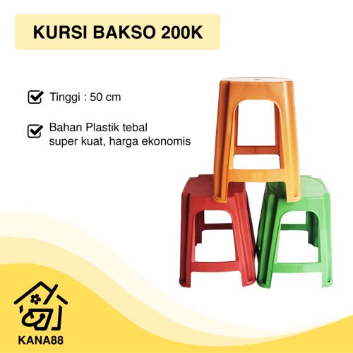 Kursi Bakso 200K Pastel Summo Kursi Plastik Warna Bangku Murah Plastic Chair