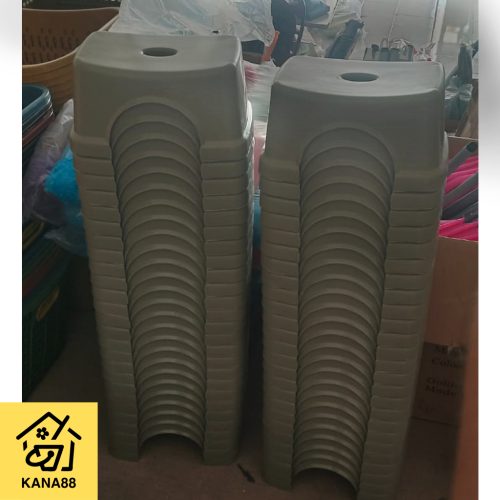 Kursi Pendek CM Abu Plastik Kursi Jongkok Dingklik Bangku Jongkok