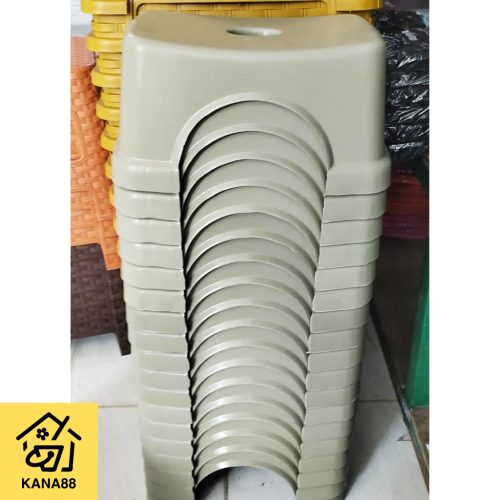 Kursi Pendek CM Abu Plastik Kursi Jongkok Dingklik Bangku Jongkok