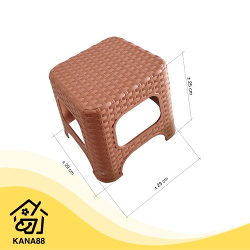 Kursi Pendek Plastik Rotan Green Hill Bangku Dingklik Jongkok