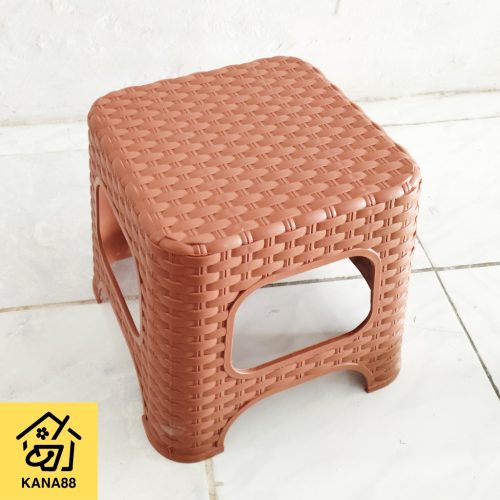 Kursi Pendek Plastik Rotan Green Hill Bangku Dingklik Jongkok