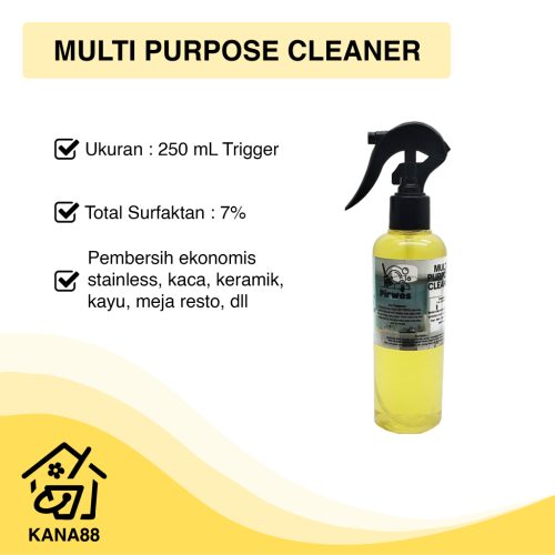 MPC Kuning Multi Purpose Cleaner Ekonomis Pirwos 250 mL Spray Trigger Pembersih Kaca Stainless Kayu Keramik Serbaguna Multi Surface Cleaner