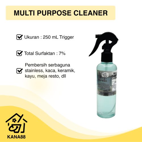 Multi Purpose Cleaner Pirwos 250 mL Spray Trigger MPC Pembersih Kaca Stainless Kayu Keramik Serbaguna Multi Surface Cleaner