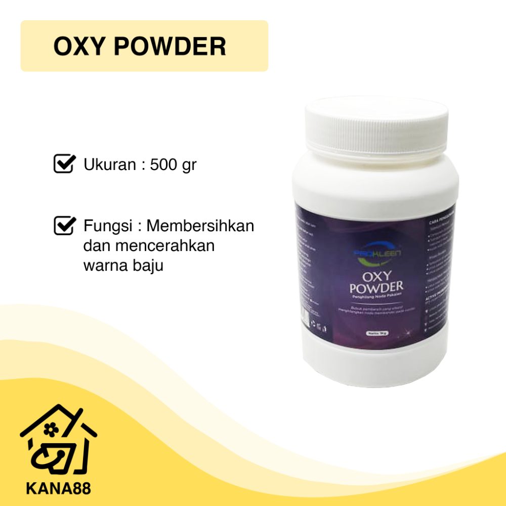 Oxy Powder 500g Prokleen Bubuk Pencerah dan Pembersih Warna Pakaian Oxy Powder 500g Prokleen Bubuk Pencerah dan Pembersih Warna Pakaian