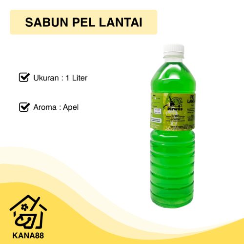 Pel Lantai Apel 1 Liter Pirwos Sabun Pel Pembersih Lantai Floor Cleaner Liquid Soap