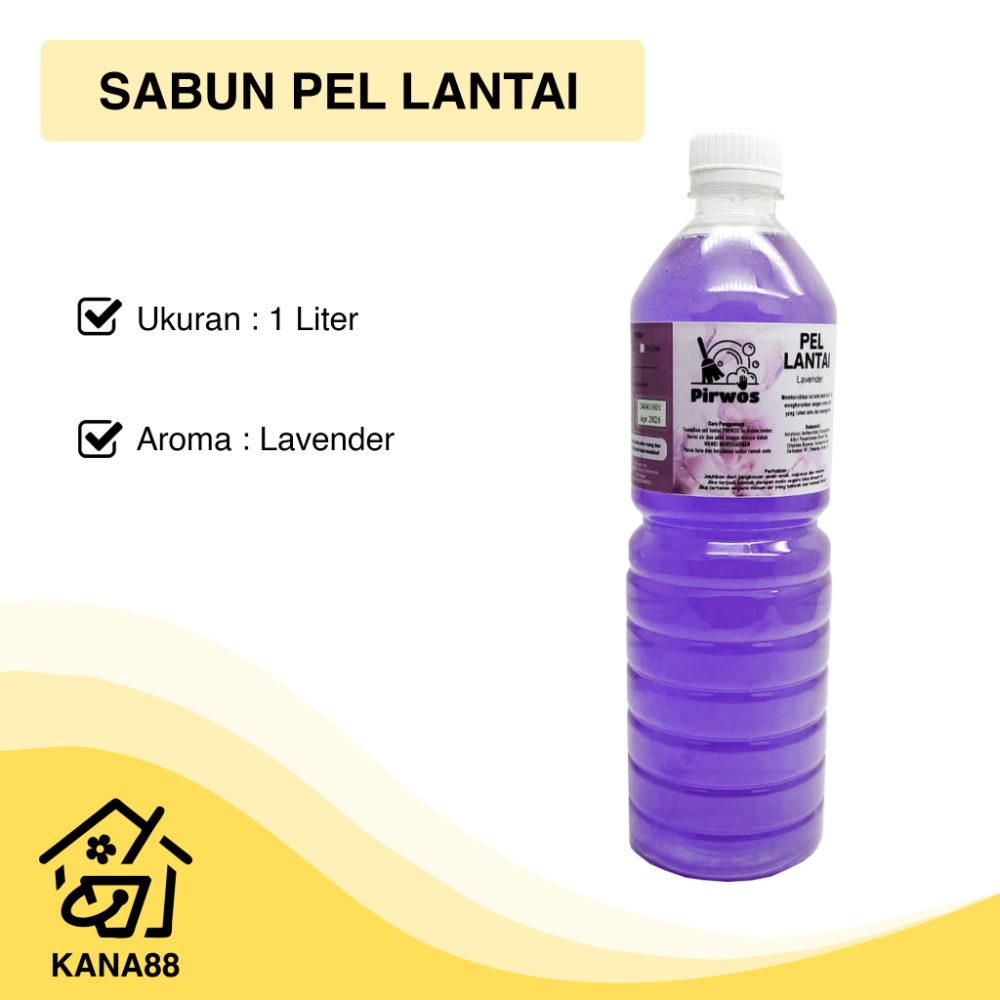 Pel Lantai Lavender 1 Liter Pirwos Sabun Pembersih Lantai Floor Cleaner Liquid Soap Pel Lantai Lavender 1 Liter Pirwos Sabun Pembersih Lantai Floor Cleaner Liquid Soap