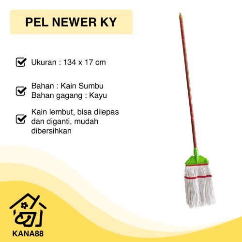 Pel Lantai Newer KY Caisar Kain Sumbu Jepit Refill Bisa Dilepas
