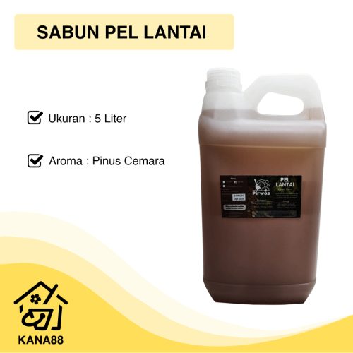 Pel Lantai Pinus 5 Liter Pirwos Cairan Pembersih Lantai Penghilang Bau Aroma Pinus Cemara