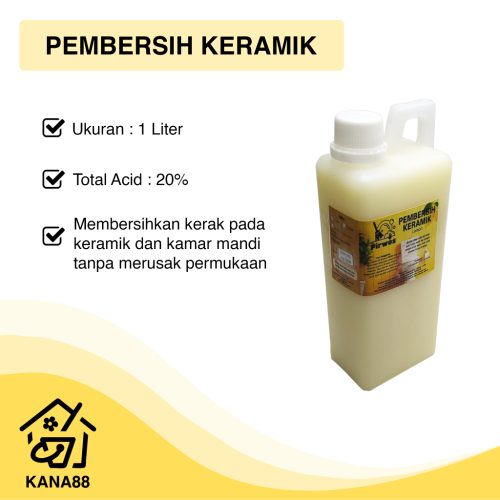 Pembersih Toilet Keramik Pirwos 1 Liter Pembersih Kerak Kamar Mandi Toilet Bowl Cleaner Premium