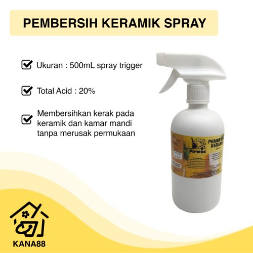 Pembersih Toilet Keramik Pirwos 500 mL Spray Trigger  Pembersih Kerak Kamar Mandi Toilet Bowl Cleaner Premium