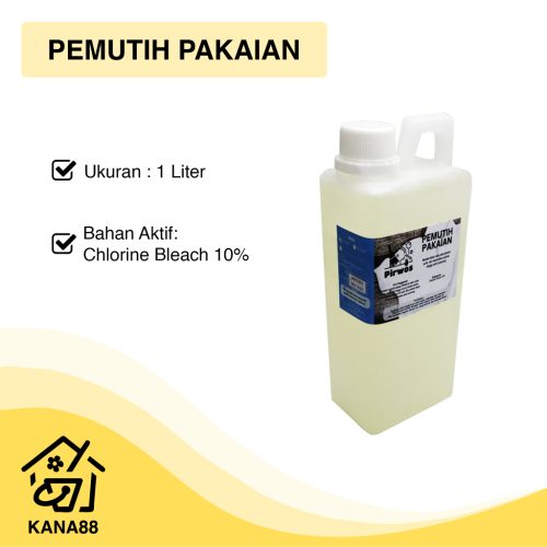 Pemutih Pakaian Pirwos 1 Liter Chlorine Bleach Bay Clin Baju Pakaian