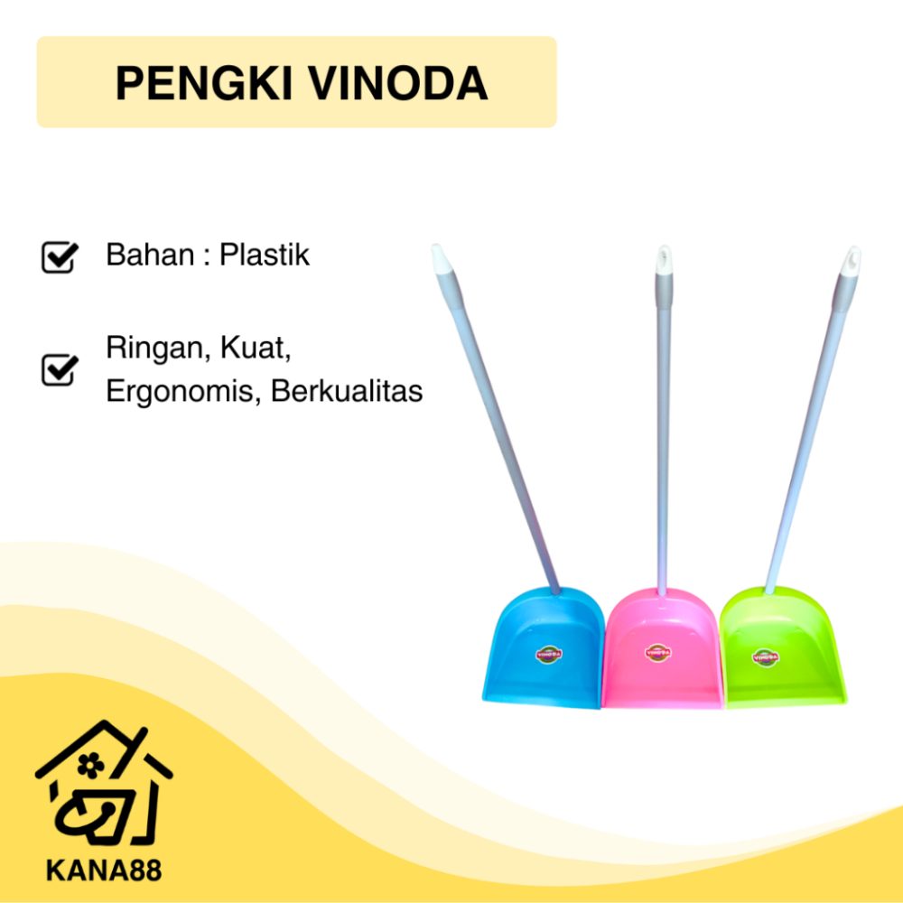 Pengki Vinoda Serok Sampah Dustpan Plastik Pembersih Lantai Berdiri
